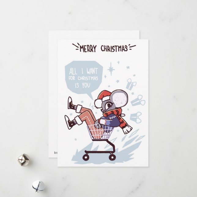 All I want for Christmas is You Holiday Card (Front/Back In Situ)