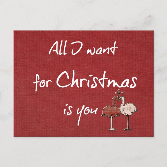 All I want for Christmas is You Holiday Postcard (Front)