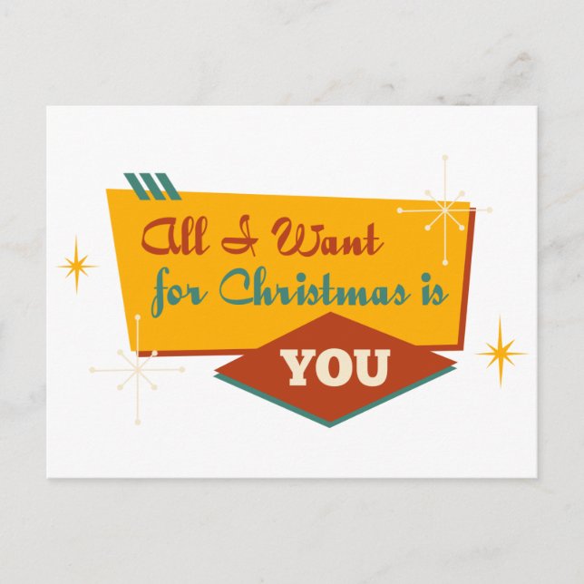 All I Want for Christmas is You Postcard (Front)