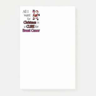 All I Want for Christmas/Santa...Breast Cancer Post-it Notes