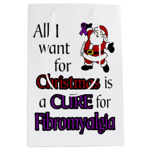 All I Want for Christmas/Santa...Fibro Medium Gift Bag