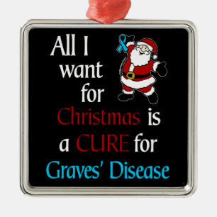 All I Want For Christmas/Santa...Graves'  Metal Tree Decoration