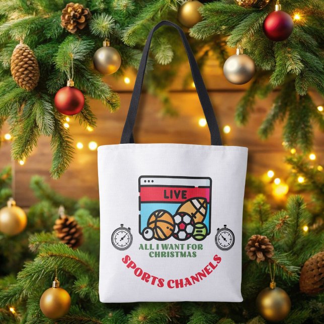 All I want for Christmas Sporty Tote Bag (Creator Uploaded)
