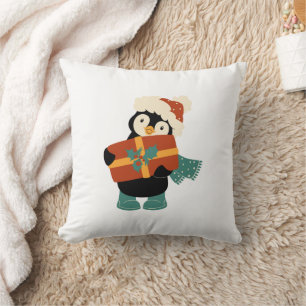 All I want for Christmas vintage penguin  Cushion