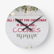 All I want for Christmas wall clock