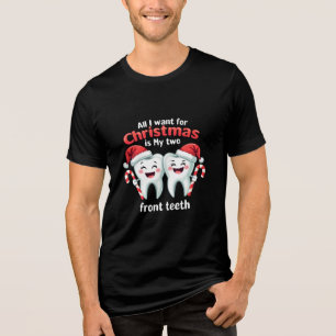 All I Want For My Cardio Is My Two Front Teeth Tri-Blend Shirt