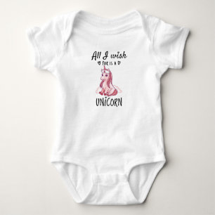 All I wish for is a Unicorn Baby Bodysuit