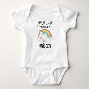 All I wish for is a Unicorn Baby Bodysuit