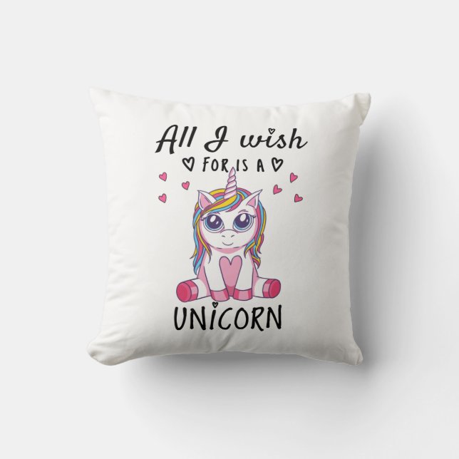 All I wish for is a Unicorn Cushion (Front)
