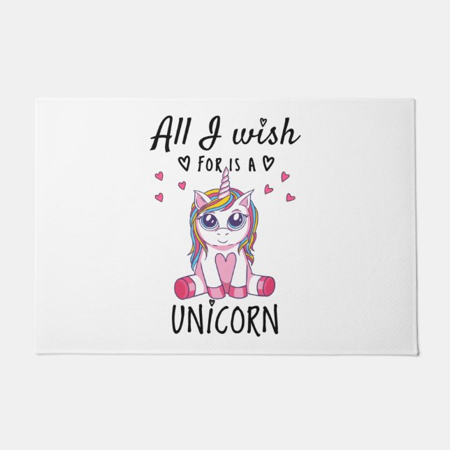 All I wish for is a Unicorn Doormat (Front)