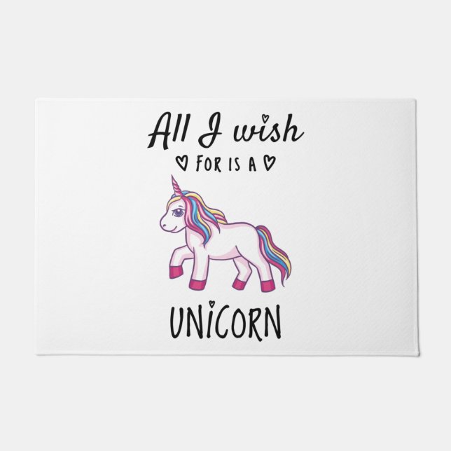 All I wish for is a Unicorn Doormat (Front)