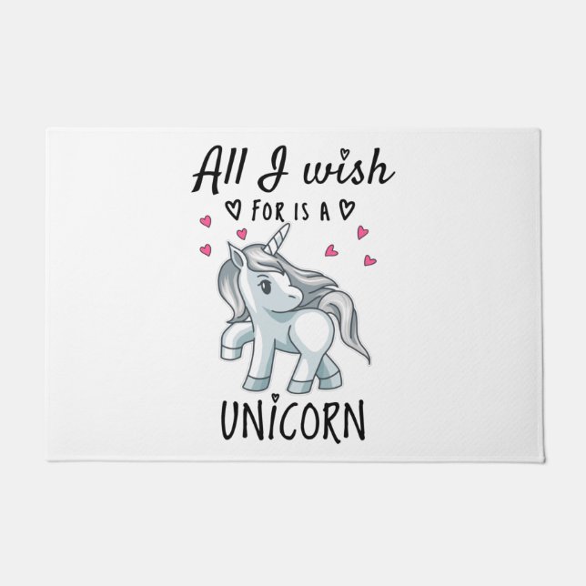 All I wish for is a Unicorn Doormat (Front)