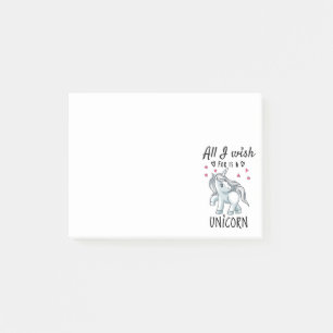 All I wish for is a Unicorn Post-it Notes