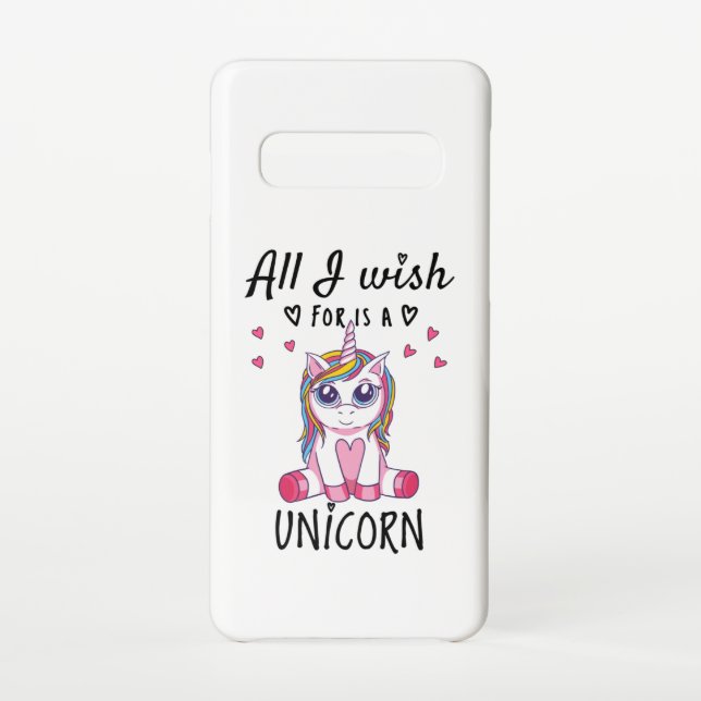 All I wish for is a Unicorn Samsung Galaxy Case (Back)