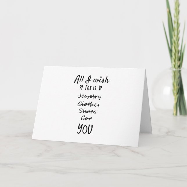 All I wish for is You Card (Front)