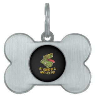All Iguana Do Is Have Some Fun - Reptile & Lizard Pet ID Tag