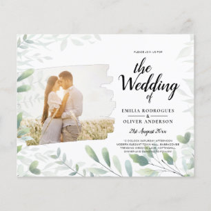 All-in-1 Photo Overlay GREENERY Wedding Invite Flyer