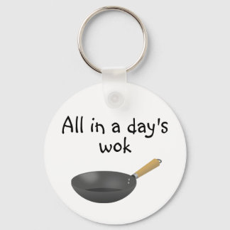All in a day's wok key ring