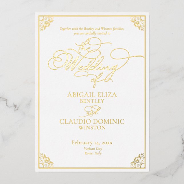 All-In-On Elegant Script Rome Italy Destination (Front)