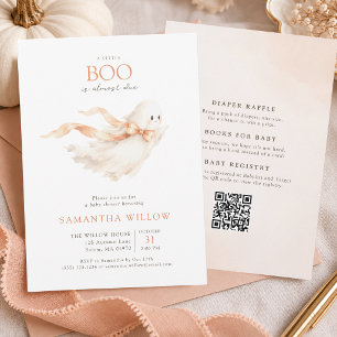 All In One A Little Boo Is Almost Due Baby Shower Invitation