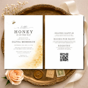 All in One A Little Honey Bee Baby Shower Invitation
