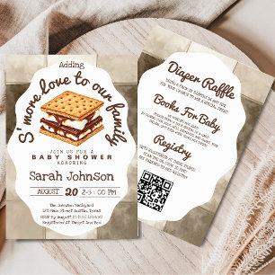 All in One Adding S'more To Love baby shower Invitation