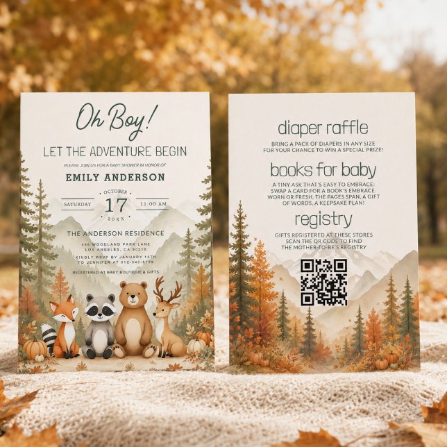 All in One Adventure Begins Fall Baby Shower Invitation (Creator Uploaded)