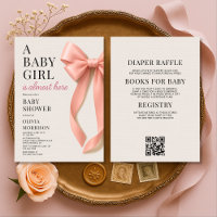 All in One Baby Girl Pink Bow Baby Shower