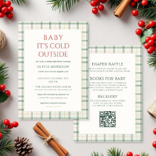 All in One Baby It's Cold Outside Baby Shower Invitation