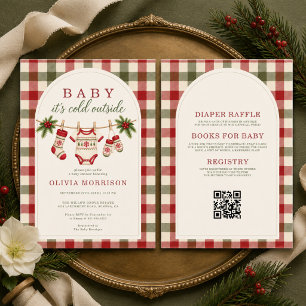 All in One Baby It's Cold Outside Baby Shower Invitation