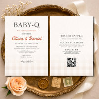 All in One Baby Q Rustic Couples Baby Shower