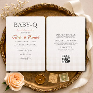 All in One BabyQ Couples Baby Shower  Invitation