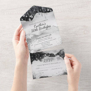 ALL IN ONE Bling Invitation Design