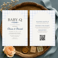 All in One Blue Gingham BBQ Baby-Q Baby Shower