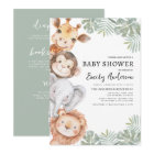 All in One Boys Safari Animals Baby Shower