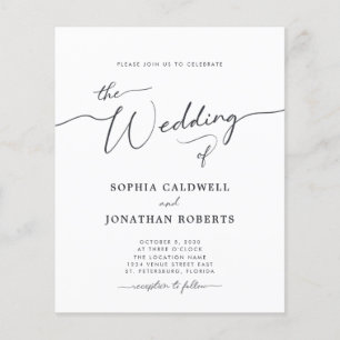 All in One Budget Calligraphy Wedding Invitation