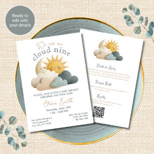 All in One Cloud Nine Baby Shower Invitation