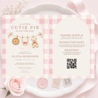 All in One Cutie Pie Pink Clothesline Baby Shower
