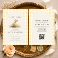 All in One Duckling Duck Gingham Baby Shower