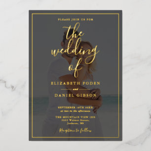 All In One Elegant Script Photo Wedding Gold