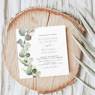 All in One Eucalyptus QR Code Wedding Greenery Invitation