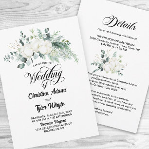All In One Eucalyptus Wedding Invitation