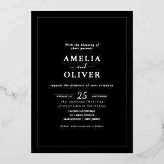 All In One Foil Silver Dark Black Wedding Details