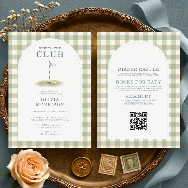 All in One Golf Baby Shower Invitation (Creator Uploaded)