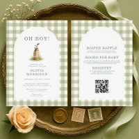 All in One Golf Green Gingham Baby Shower