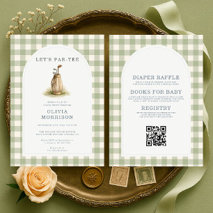 All in One Golf Par-Tee Baby Shower Invitation