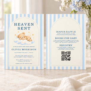 All in One Heaven Sent Baby Shower Invitation
