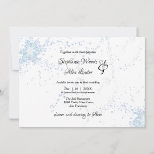 All in one, Ice crystal for a graceful wedding Invitation