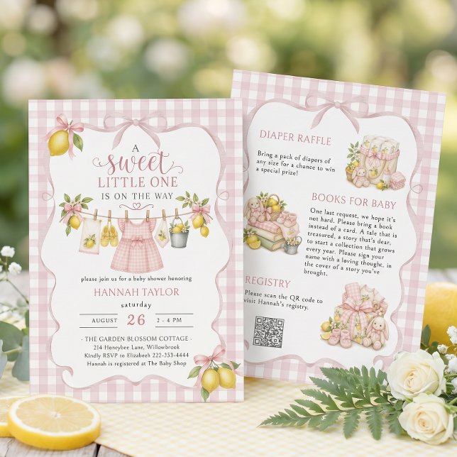 All in One Lemon Baby Shower Invitation (Creator Uploaded)