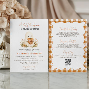 All In One Little Boo Ghost Fall Baby Shower Invitation